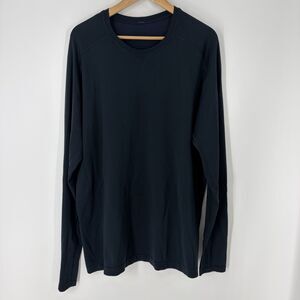 Lululemon Metal Vent Tech Shirt Size XL Mens Navy Blue Long Sleeve Crew Gym Tee